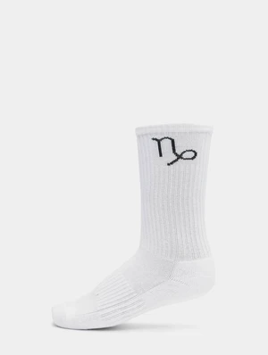 Capricorn white zodiac socks