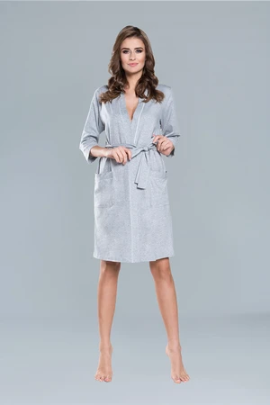 Megan bathrobe with 3/4 sleeves - melange