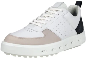 Ecco Street 720 White/Black/Gravel 46 Chaussures de golf pour hommes