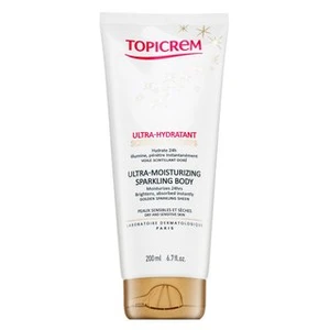 Topicrem Ultra-Moisturizing Sparkling Body nawilżające mleczko do ciała z brokatem 200 ml