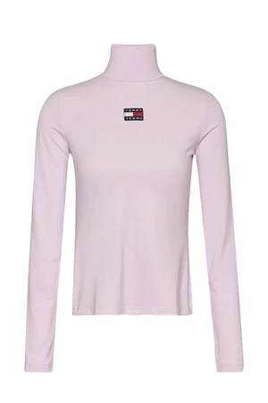 Tommy Jeans Turtleneck - TJW SLIM BADGE TURTL pink