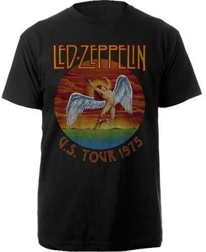 Led Zeppelin Tricou Unisex USA Tour '75 Black L