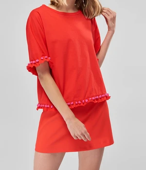 Women's T-shirt Trendyol With Pompons And Ruffles