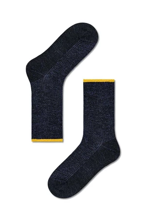 Ponožky Happy Socks Mariona Crew Sock dámske, tmavomodrá farba