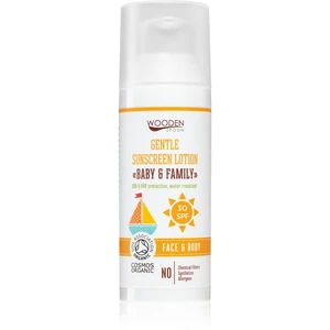 WoodenSpoon Baby & Family ochranné opaľovacie mlieko SPF 30 50 ml