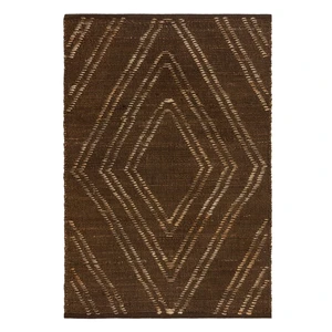 Hnedý jutový koberec Flair Rugs Trey, 120 x 170 cm