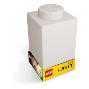 Biele silikónové nočné svetielko LEGO® Classic Brick