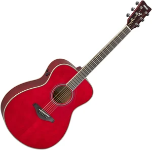 Yamaha FS-TA Ruby Red Elektroakustická gitara Jumbo