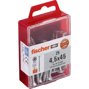 Fischer  657466 skrutka do dreva 4.5 mm 45 mm krížová dražka Pozidriv     glavanizované zinkom 25 ks