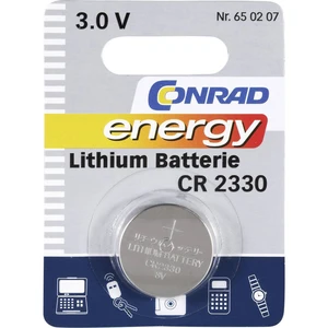 Conrad energy CR2330 gombíková batéria  CR 2330 lítiová 260 mAh 3 V 1 ks