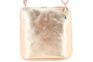 Dámská malá kožená kabelka crossbody Arteddy - růžová