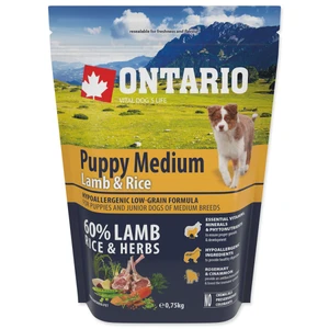 Ontario Puppy Medium Lamb & Rice 0,75kg