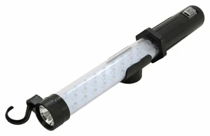 Svítilna montážní 27+7LED nabíjecí 12/220V Li-on 1200mAh