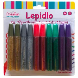 CreaFun - Lepidlo se třpytkami - sada 10 (100ml)