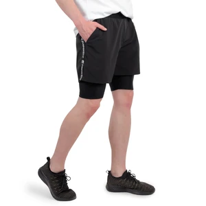 Pánské kraťasy 2v1 inSPORTline Closefit Short  černá  XXL