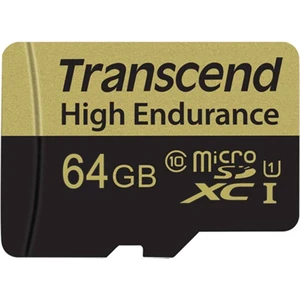 Transcend High Endurance pamäťová karta micro SDXC 64 GB Class 10 vr. SD adaptéru