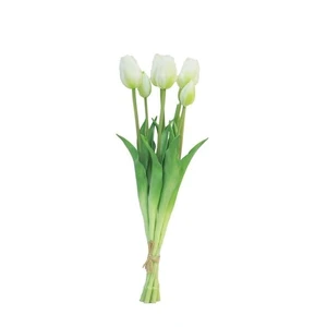 Tulipán SALLY svazek umělý 7ks krémový 47cm