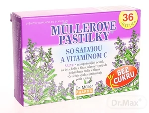 MÜLLEROVE PASTILKY SO ŠALVIOU A VIT. C