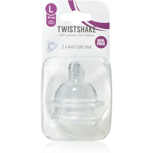 Twistshake Anti-Colic Teat savička na láhev Large 4m+ 2 ks