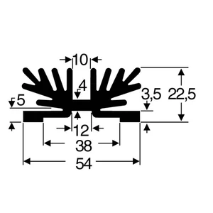 Fischer Elektronik SK 65 37,5 SA-1 X M3 chladič 3.5 K/W (d x š x v) 54 x 37.5 x 22 mm SOT-32