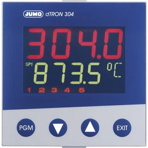 Jumo dTRON 304 PID termostat Pt100, PT500, Pt1000, KTY11-6, L, J, U, T, K, E, NTC, S, R, B, C, D -200 do +2400 °C relé 3