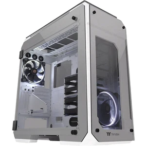 Thermaltake View 71 Tempered Glass full Tower PC skrinka biela 2 predinštalované LED ventilátory, kompatibilný s LCS, bo