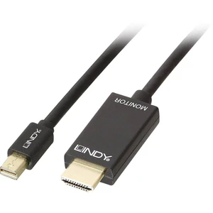 LINDY Mini-DisplayPort / HDMI káblový adaptér #####Mini DisplayPort Stecker, #####HDMI-A Stecker 5.00 m čierna 36929  ##