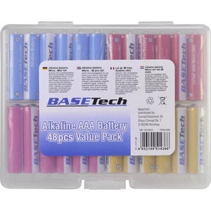 Basetech  mikrotužková batérie typu AAA  alkalicko-mangánová 1170 mAh 1.5 V 48 ks