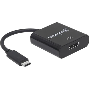 Manhattan 152020 DisplayPort / USB adaptér [1x USB 3.1 zástrčka C - 1x zásuvka DisplayPort] čierna farebne odlíšený, fle