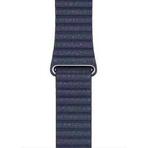 Apple Watch 44mm Diver Blue Leather Loop - Medium