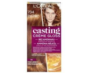 Barvící krém bez amoniaku Loréal Casting Créme Gloss - 734 zlatá medová - L’Oréal Paris + darček zadarmo