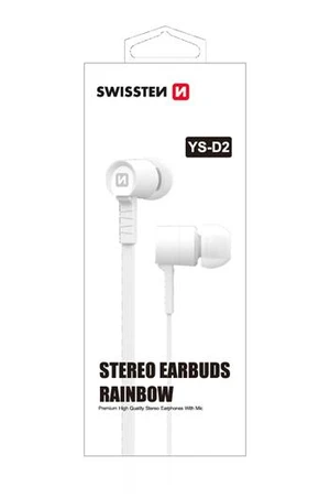 SLUCHÁTKA SWISSTEN EARBUDS RAINBOW YS-D2 white