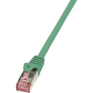 Síťový kabel RJ45 LogiLink CQ2025S, CAT 6, S/FTP, 0.50 m, zelená