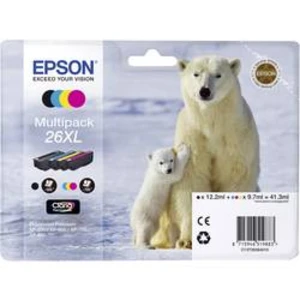 Epson Ink T2636, 26XL originál kombinované balení černá, azurová, purppurová, žlutá C13T26364010