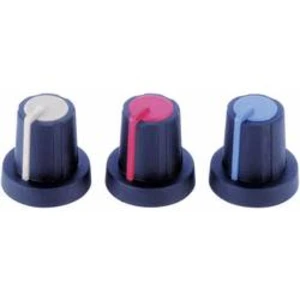 Otočný knoflík (Ø 16 mm) Soft-Touch PB Fastener 3/03/TPN 110006, 6 mm, černá/červená