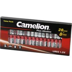 Mikrotužková baterie AAA alkalicko-manganová Camelion Plus LR03, 1250 mAh, 1.5 V, 36 ks