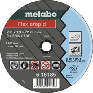 Řezný kotouč rovný Metabo 616185000, Flexiarapid Průměr 230 mm 25 ks