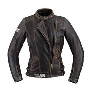 Dámská kožená moto bunda W-TEC Black Heart Lizza  M  vintage hnědá