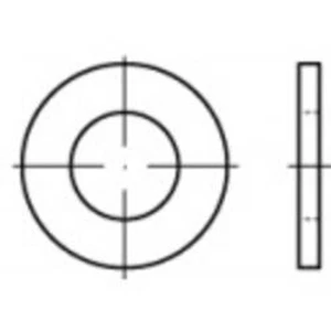 Ploché podložky Toolcraft, DIN 125, 200 ks, žlutá, vnitřní Ø 3,2 mm