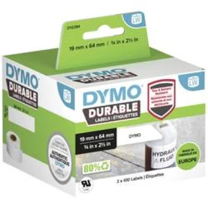 DYMO etikety v roli 64 x 19 mm polypropylenová fólie bílá 900 ks permanentní 2112284 univerzální etikety, Adresní nálepky