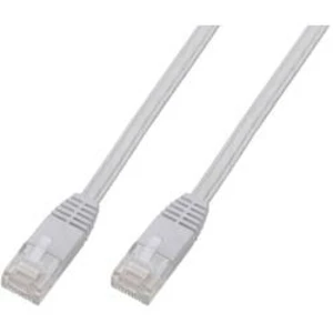 Síťový kabel RJ45 Digitus DK-1511-010F/WH, CAT 5e, U/UTP, 1.00 m, bílá