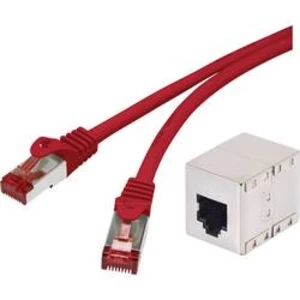 Síťový prodlužovací kabel RJ45 Renkforce RF-3828976, CAT 6, S/FTP, 0.50 m, červená