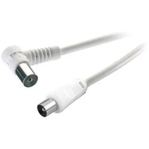 Antény kabel SpeaKa Professional SP-7870456, 75 dB, 90° zatočeno doprava, 15.00 m, bílá