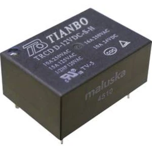 Tianbo Electronics TRCD-L-12VDC-S-H, 16 A , 125 V/DC/ 250 V/AC , 4000 VA/ 480 W