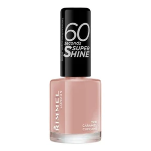 Rimmel London 60 Seconds Super Shine 8 ml lak na nehty pro ženy 500 Caramel Cupcake