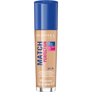 Rimmel Match Perfection tekutý make-up SPF 20 odtieň 203 True Beige 30 ml