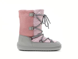 Dětské zimní barefoot boty Be Lenka Snowfox Kids - Pink & Grey 27