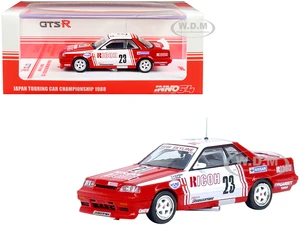 Nissan Skyline GTS-R (R31) RHD (Right Hand Drive) 23 "Ricoh" JTC Japanese Touring Car Championship (1988) 1/64 Diecast Model Car by Inno Models