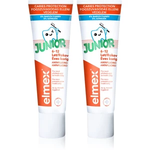 Elmex Junior 6-12 Years zubná pasta pre deti 2 x 75 ml