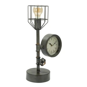 Stolová lampa s hodinami Mauro Ferretti Industry Clock, 26 × 45 cm